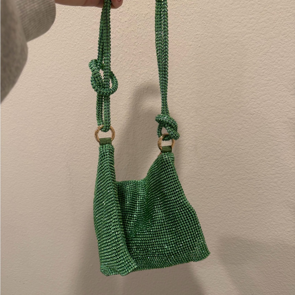 Green Beaded Women's Bag